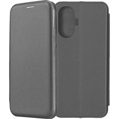 Чехол-книжка для Realme C55 Fashion Case на магнитах с визитницей Темно-серый