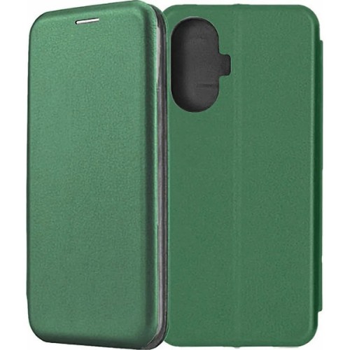 Чехол-книжка для Realme C55 Fashion Case на магнитах с визитницей Зеленый
