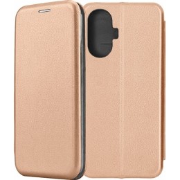 Чехол-книжка для Realme C55 Fashion Case на магнитах с визитницей Розово золотой