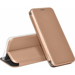 Чехол-книжка для Realme C55 Fashion Case на магнитах с визитницей Розово золотой