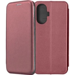 Чехол-книжка для Realme C55 Fashion Case на магнитах с визитницей Темно-красный