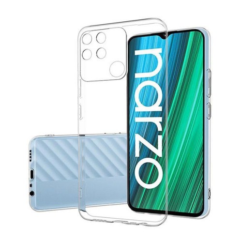 Силиконовый чехол для Realme Narzo 50A Ultra Thin Case с защитой камеры Прозрачный