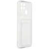 Силиконовый чехол для Realme Narzo 50A Silicone Card Holder Case с защитой камеры Прозрачный