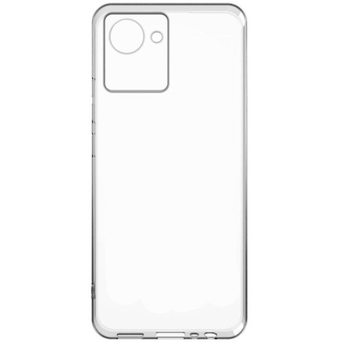 Силиконовый чехол для Realme Narzo 50i Prime TPU 1мм с защитой камеры Прозрачный