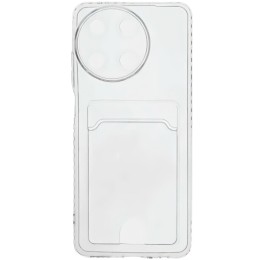 Силиконовый чехол для Realme 11 TPU mp 1,5mm с кардхолдером и защитой камеры Прозрачный