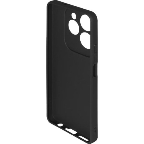 Силиконовый чехол для Infinix Hot 40 Pro Red Line с защитой камеры матовый Черный