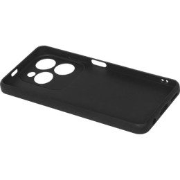 Силиконовый чехол для Infinix Hot 40 Pro Red Line с защитой камеры матовый Черный