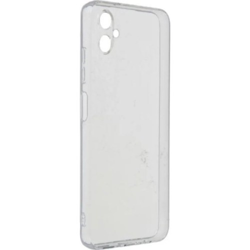 Силиконовый чехол для Samsung Galaxy A05 Red Line с защитой камеры глянцевый Прозрачный