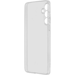 Силиконовый чехол для Samsung Galaxy A35 Red Line с защитой камеры глянцевый Прозрачный