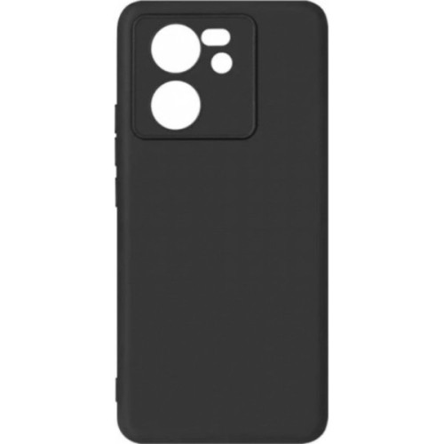 Силиконовый чехол для Xiaomi 13T Red Line с защитой камеры матовый Черный