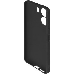 Силиконовый чехол для Xiaomi Poco C65 Red Line с защитой камеры матовый Черный