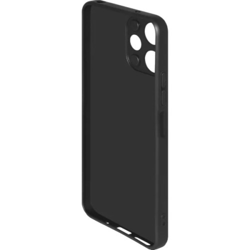 Силиконовый чехол для Xiaomi Poco M6 5G Red Line с защитой камеры матовый Черный