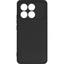 Силиконовый чехол для Xiaomi Poco X6 5G Red Line с защитой камеры матовый Черный