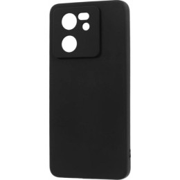 Силиконовый чехол для Xiaomi Redmi 13C Red line с защитой камеры матовый Черный