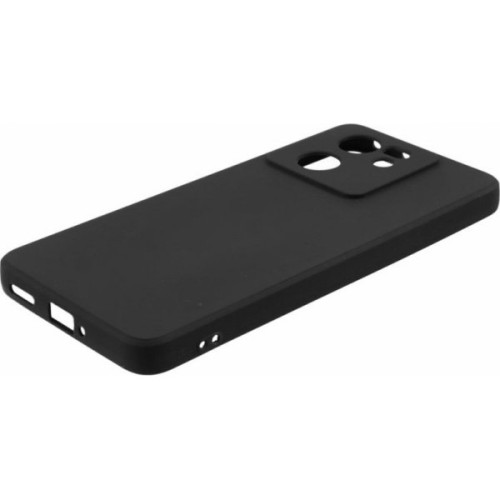 Силиконовый чехол для Xiaomi Redmi 13C Red line с защитой камеры матовый Черный