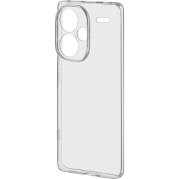 Силиконовый чехол для Xiaomi Redmi Note 13 Pro+ 5G Red Line с защитой камеры глянцевый Прозрачный