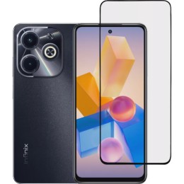 Защитное стекло для Infinix Hot 40 Red Line Full Screen Full Glue Черное