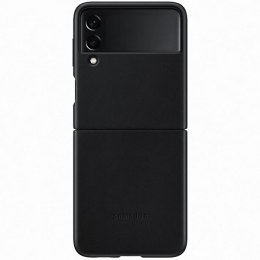 Чехол накладка для Samsung Galaxy Z Flip 3 Leather Cover EF-VF711LBEGRU Черный