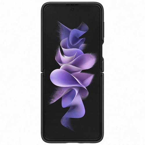 Чехол накладка для Samsung Galaxy Z Flip 3 Leather Cover EF-VF711LBEGRU Черный