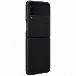 Чехол накладка для Samsung Galaxy Z Flip 3 Leather Cover EF-VF711LBEGRU Черный