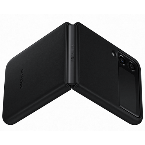 Чехол накладка для Samsung Galaxy Z Flip 3 Leather Cover EF-VF711LBEGRU Черный
