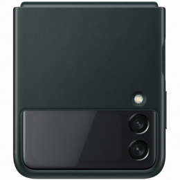Чехол накладка для Samsung Galaxy Z Flip 3 Leather Cover EF-VF711LGEGRU Зеленый