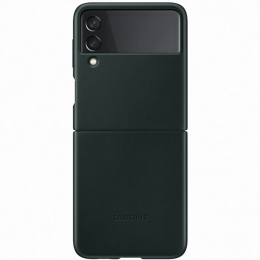 Чехол накладка для Samsung Galaxy Z Flip 3 Leather Cover EF-VF711LGEGRU Зеленый