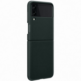 Чехол накладка для Samsung Galaxy Z Flip 3 Leather Cover EF-VF711LGEGRU Зеленый