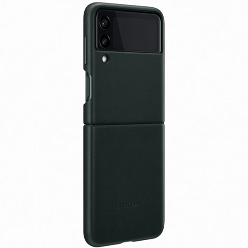Чехол накладка для Samsung Galaxy Z Flip 3 Leather Cover EF-VF711LGEGRU Зеленый