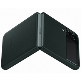 Чехол накладка для Samsung Galaxy Z Flip 3 Leather Cover EF-VF711LGEGRU Зеленый