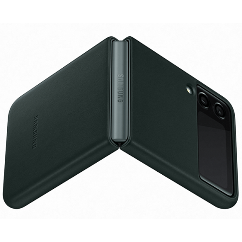 Чехол накладка для Samsung Galaxy Z Flip 3 Leather Cover EF-VF711LGEGRU Зеленый