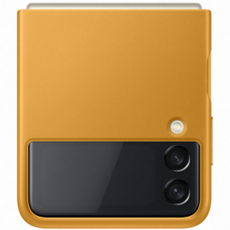 Чехол накладка для Samsung Galaxy Z Flip 3 Leather Cover EF-VF711LYEGRU Коричневый