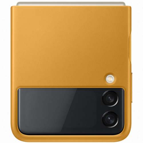 Чехол накладка для Samsung Galaxy Z Flip 3 Leather Cover EF-VF711LYEGRU Коричневый