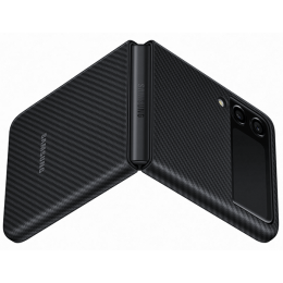 Чехол накладка для Samsung Galaxy Z Flip 3 Aramid Cover EF-XF711SBEGRU Черный