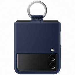 Силиконовый чехол для Samsung Galaxy Z Flip 3 Silicone Cover with Ring EF-PF711TNEGRU Синий
