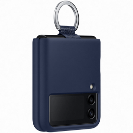 Силиконовый чехол для Samsung Galaxy Z Flip 3 Silicone Cover with Ring EF-PF711TNEGRU Синий