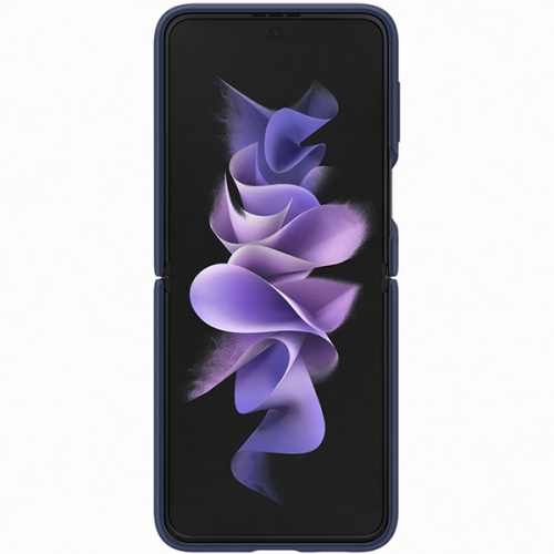 Силиконовый чехол для Samsung Galaxy Z Flip 3 Silicone Cover with Ring EF-PF711TNEGRU Синий