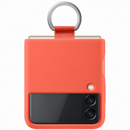 Силиконовый чехол для Samsung Galaxy Z Flip 3 Silicone Cover with Ring EF-PF711TPEGRU Розовый