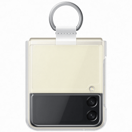 Силиконовый чехол для Samsung Galaxy Z Flip 3 Clear Cover with Ring EF-QF711CTEGRU Прозрачный