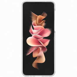 Силиконовый чехол для Samsung Galaxy Z Flip 3 Clear Cover with Ring EF-QF711CTEGRU Прозрачный