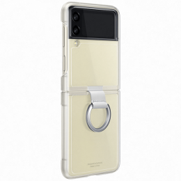 Силиконовый чехол для Samsung Galaxy Z Flip 3 Clear Cover with Ring EF-QF711CTEGRU Прозрачный