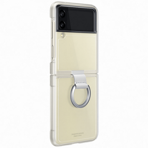 Силиконовый чехол для Samsung Galaxy Z Flip 3 Clear Cover with Ring EF-QF711CTEGRU Прозрачный
