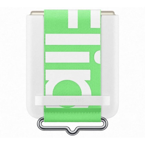 Силиконовый чехол для Samsung Galaxy Z Flip 3 Silicone Cover with Strap EF-GF711TWEGRU Белый
