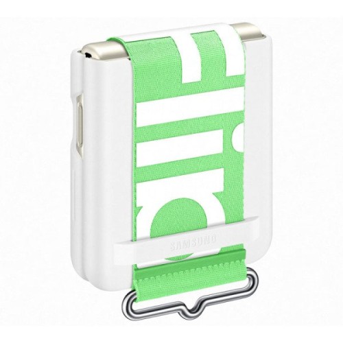 Силиконовый чехол для Samsung Galaxy Z Flip 3 Silicone Cover with Strap EF-GF711TWEGRU Белый