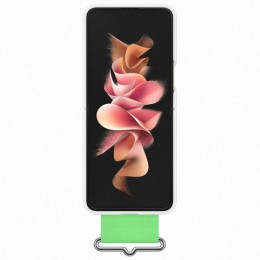 Силиконовый чехол для Samsung Galaxy Z Flip 3 Silicone Cover with Strap EF-GF711TWEGRU Белый