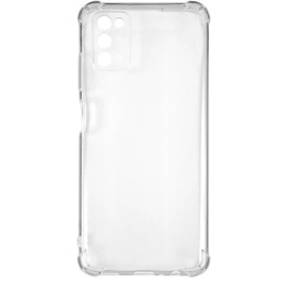Силиконовый чехол для Samsung Galaxy A03S iBox Crystal с усиленными углами и защитой камеры Прозрачный