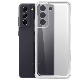 Силиконовый чехол для Samsung Galaxy S21 FE iBox Crystal с усиленными углами и защитой камеры Прозрачный