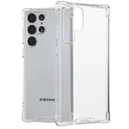 Силиконовый чехол для Samsung Galaxy S22 Ultra iBox Crystal с усиленными углами Прозрачный