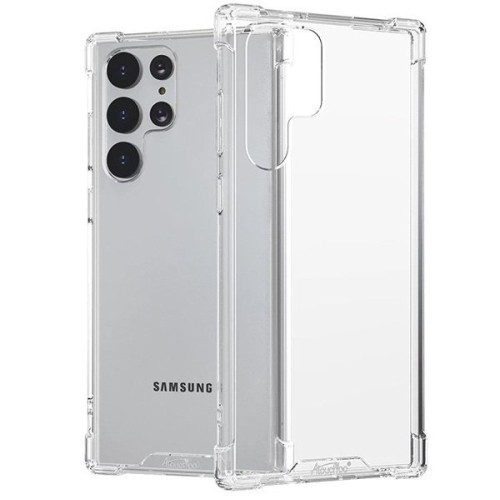 Силиконовый чехол для Samsung Galaxy S22 Ultra iBox Crystal с усиленными углами Прозрачный