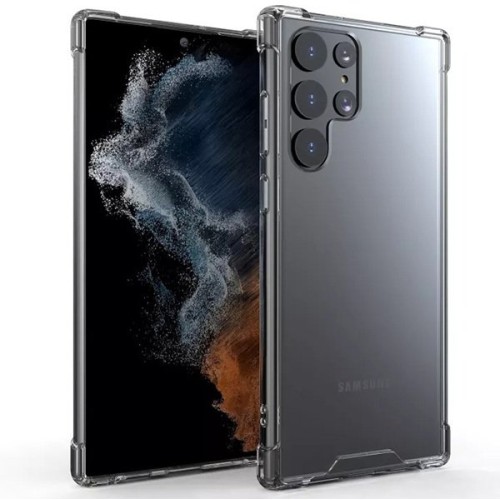 Силиконовый чехол для Samsung Galaxy S22 Ultra iBox Crystal с усиленными углами Прозрачный